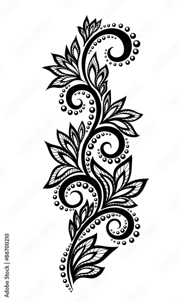 Isolated floral design element. With the effect of lace eyelets. Isolated floral design element. With the effect of lace eyelets.
