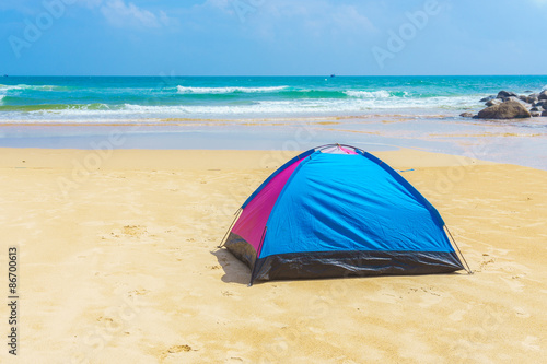 Camping at beach 