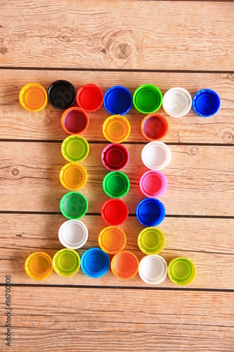 Colorful Number Bottle Caps