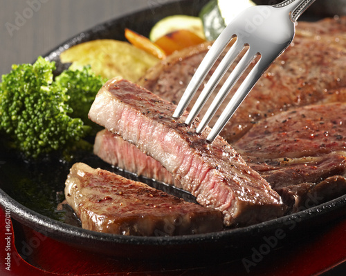 Tableau sur toile Steak