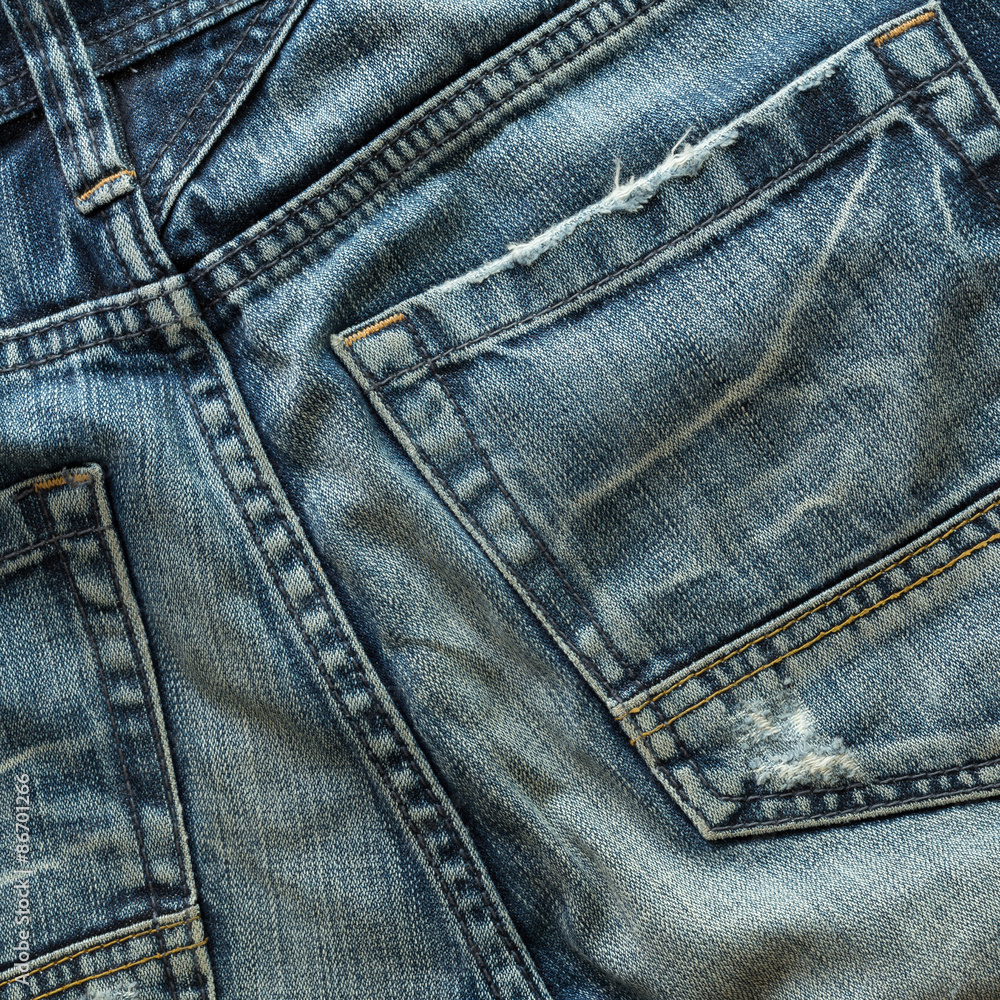 back pocket of fashion blue jeans back pocket of fashion blue jeans