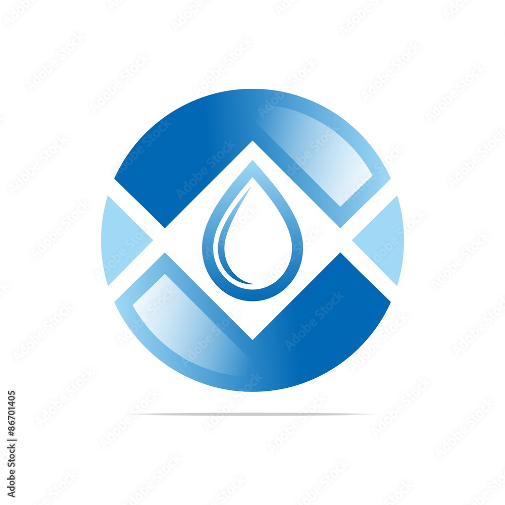 Logo Design Water Drop Shapes Circle Blue Symbol Icon Abstract Vector Logo Design Water Drop Shapes Circle Blue Symbol Icon Abstract Vector