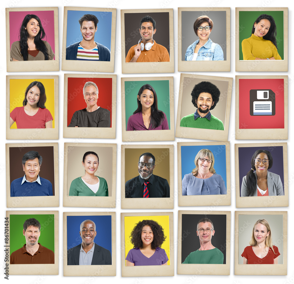 People Diversity Faces Human Face Portrait Community Concept People Diversity Faces Human Face Portrait Community Concept