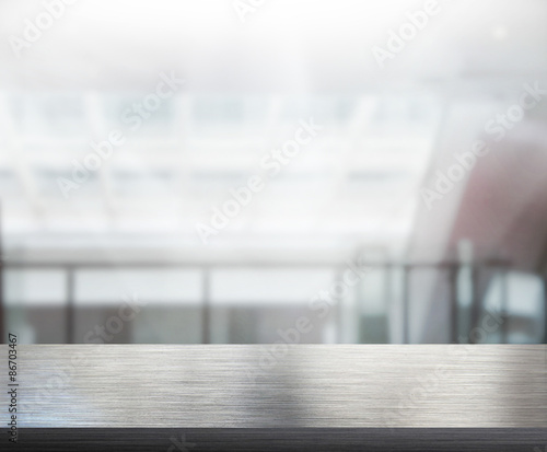 Table Top And Blur Office Background