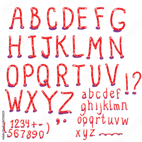 Hand drawn marker artistic font