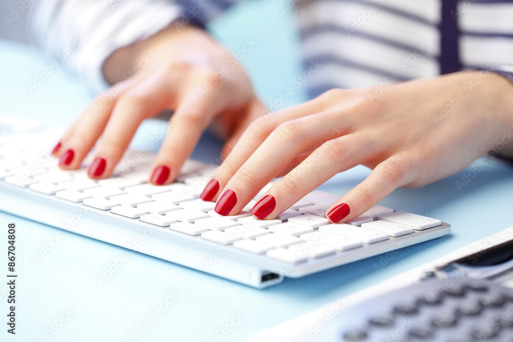 Typing on keyboard Typing on keyboard