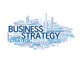 BUSINESS STRATEGY Vector Tag Cloud