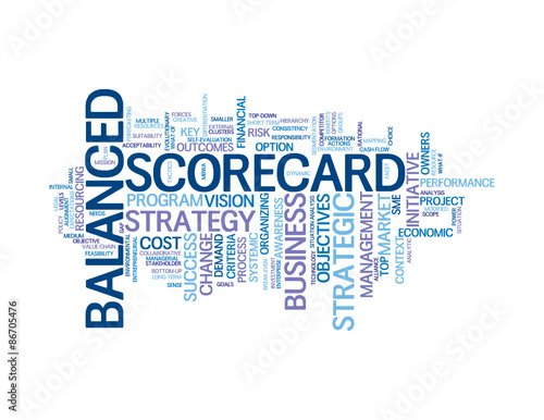 BALANCED SCORECARD Vector Tag Cloud