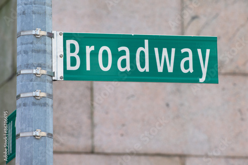 new york street sign: Broadway
