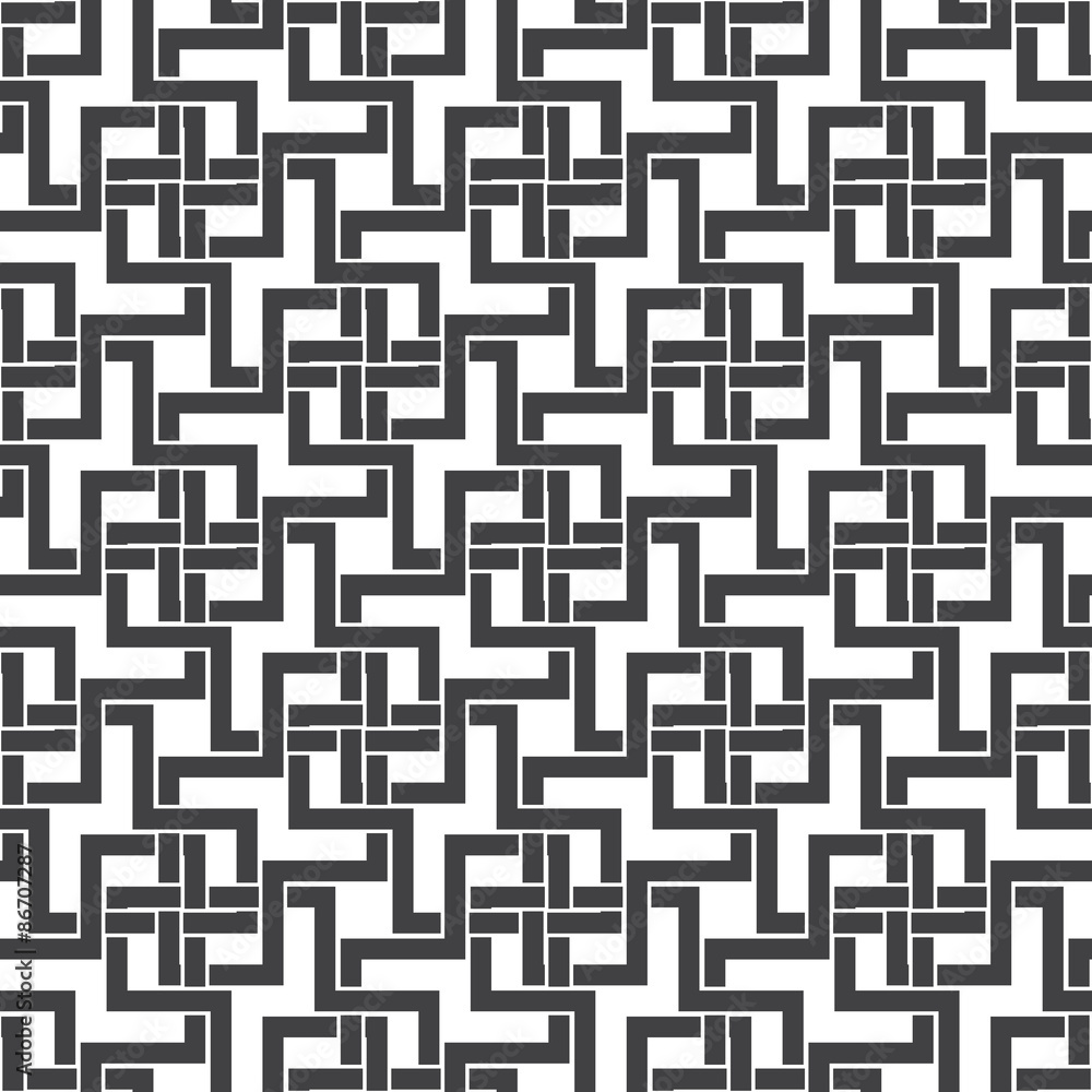Seamless pattern of intersecting zigzag shapes with swatch for filling. Celtic chain mail. Fashion geometric background for web or printing design. Seamless pattern of intersecting zigzag shapes with swatch for filling. Celtic chain mail. Fashion geometric background for web or printing design.