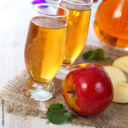 Apple juice and apples