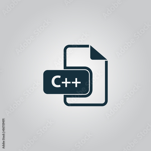 C development file format flat icon