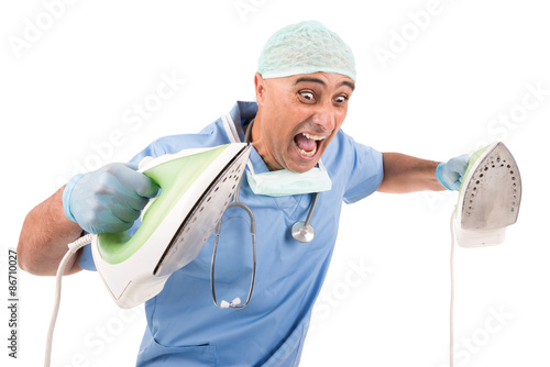 Obraz na płótnie funny doctor w salonie
