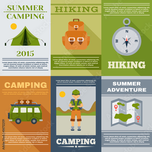 Camping Poster Set
