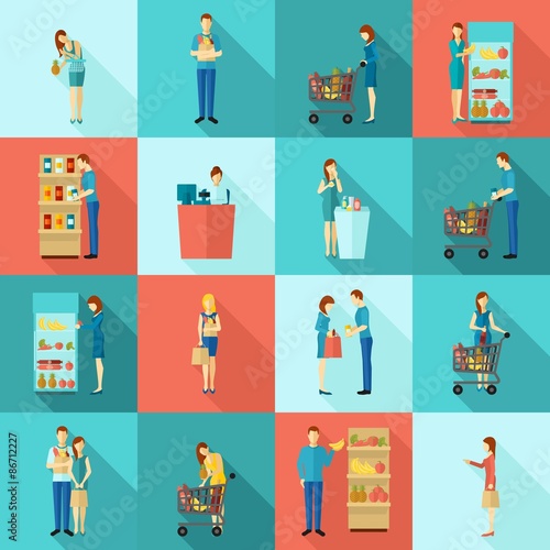 Buyers Long Shadow Icon Set