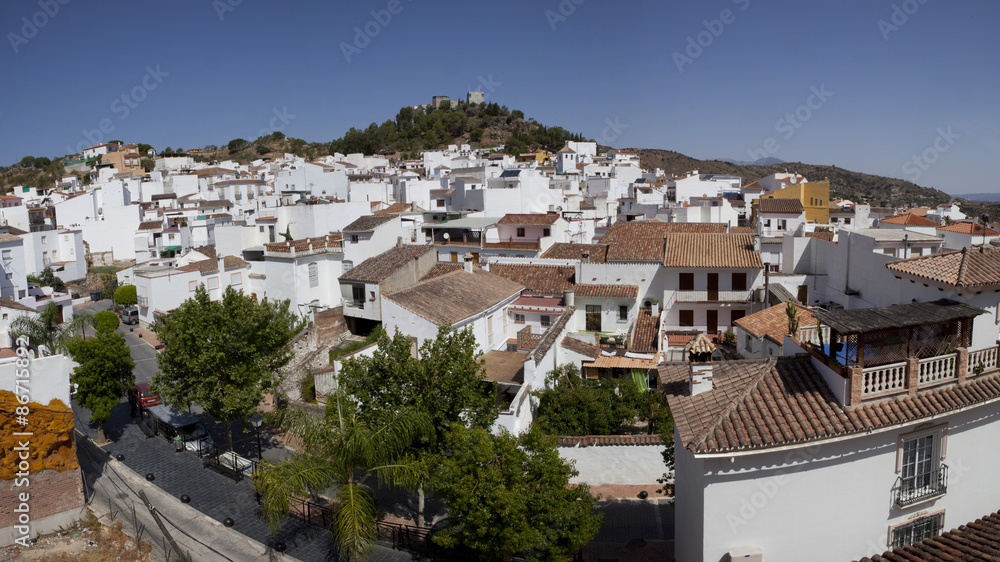 Panoramic overlook of Monda, Spain