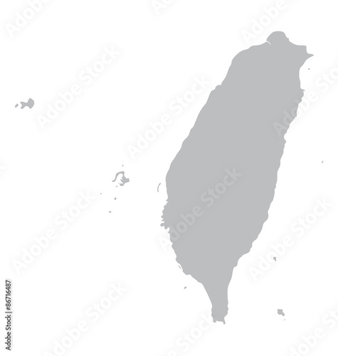 grey map of Taiwan