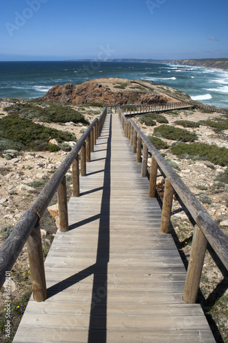 Promontory adjacent to Bordeira Beach  Algarve  Portugal
