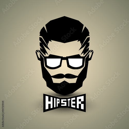 Black hipster sign