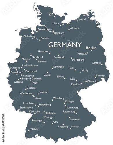 Wallpaper Mural Germany map