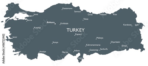 Turkey map photo