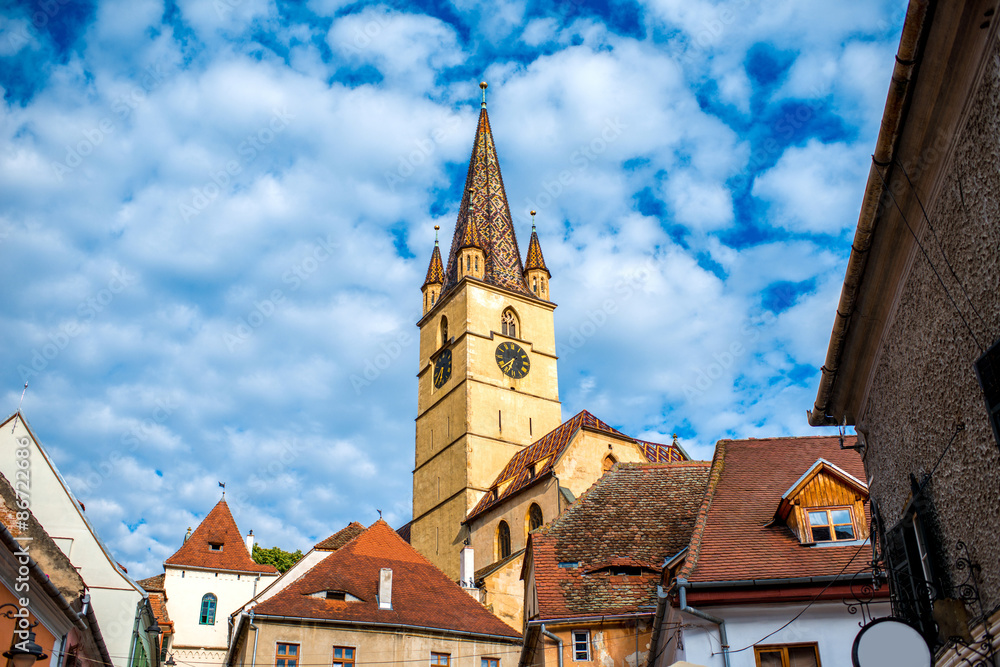 Obraz premium Lutheran cathedral in Sibiu city