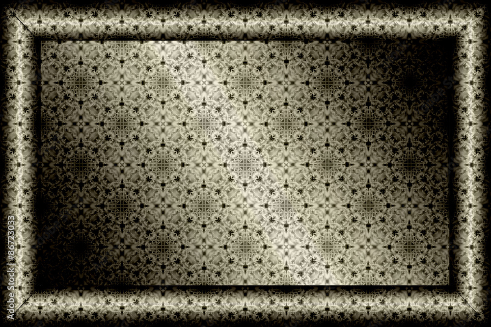 patterned frame with background metallic color patterned frame with background metallic color