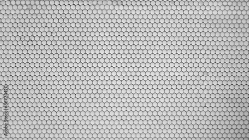 White ceramic circles tiles