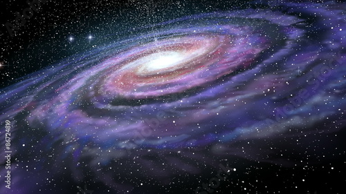 Spiral galaxy, animation of Milky Way