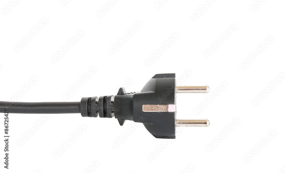 cable with plug isolated on a white background. cable with plug isolated on a white background.