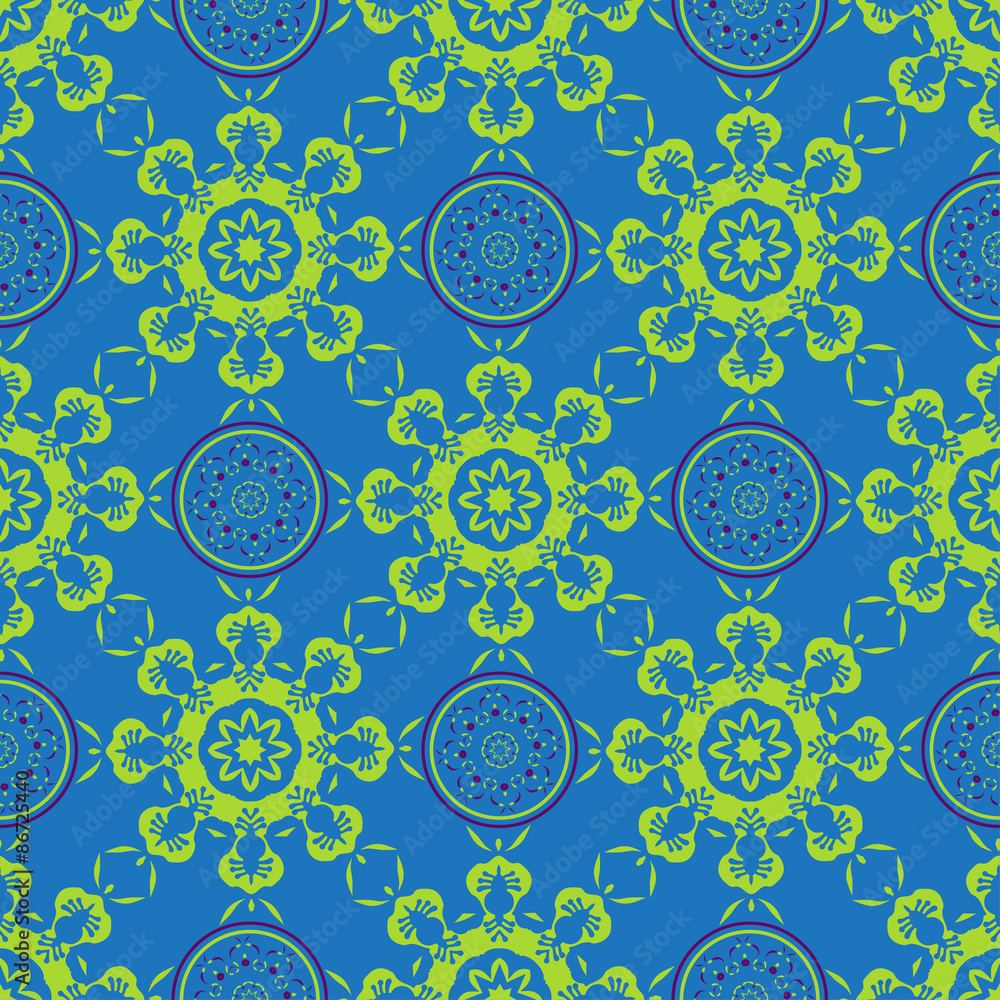 Hand drawing zentangle manala color seamless pattern Hand drawing zentangle manala color seamless pattern