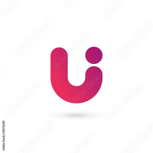 Letter U logo icon design template elements