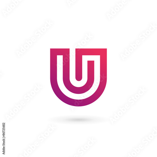 Letter U logo icon design template elements