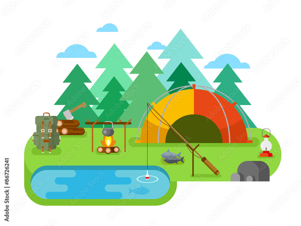 Outdoor Recreation. Fishing Camp