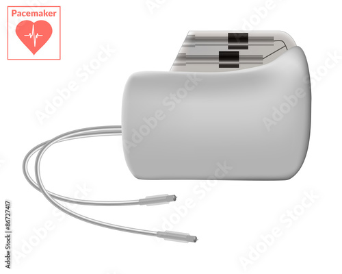 Pacemaker isolated on white background. Cardio concept.