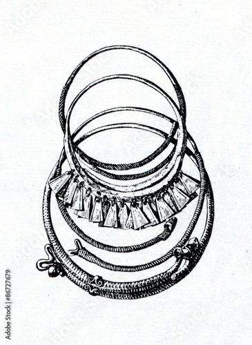 Latgalian torcs in bronze (Latvia, 8-12 century) photo