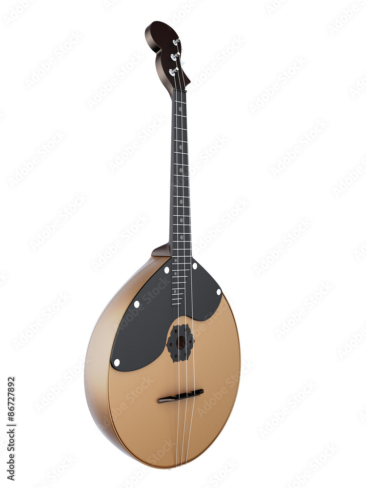 Naklejka premium Domra on a white