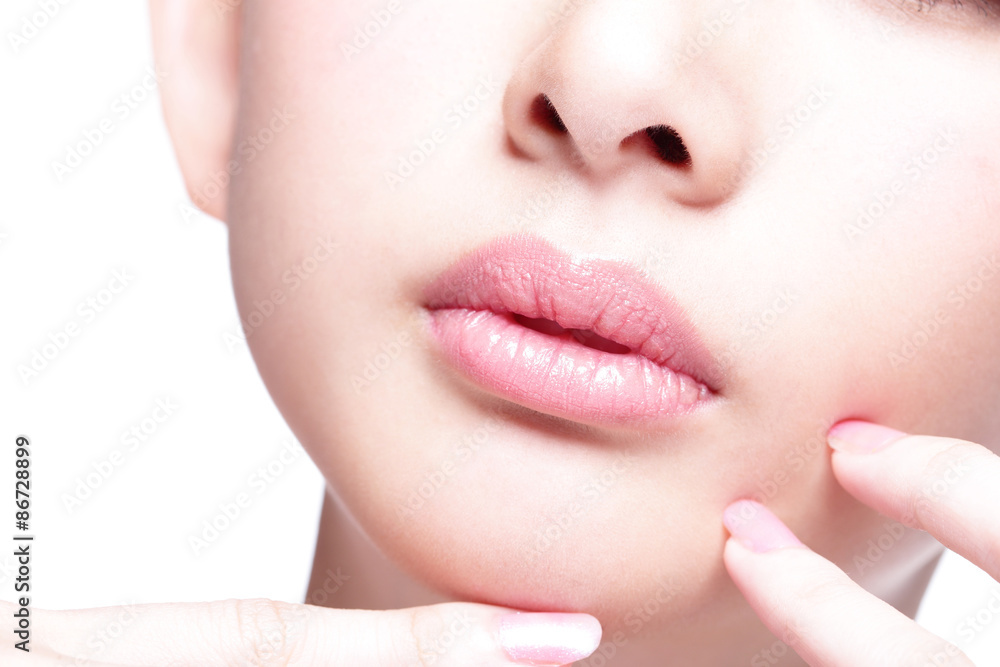 Obraz premium Beautiful woman lips closeup