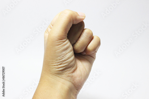 Photography stranglehold on white background