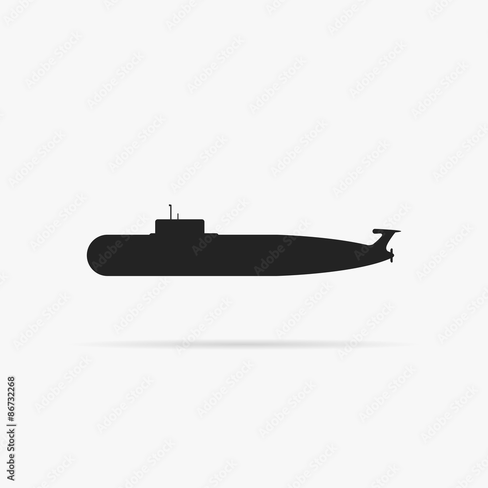 Simple icon submarine.