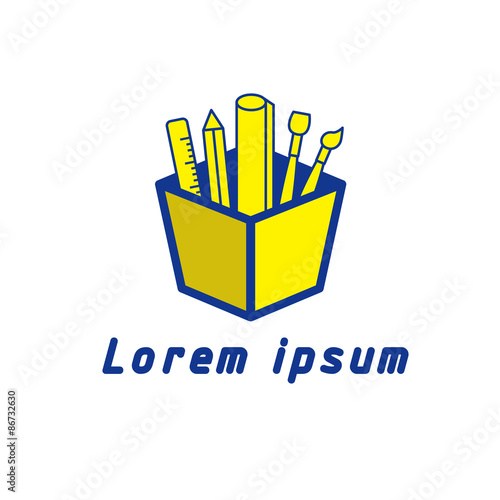 Logo design element of stationery,symbol illustration icon, As sign, symbol, logo, emblem, business abstract icon, corporate icon.