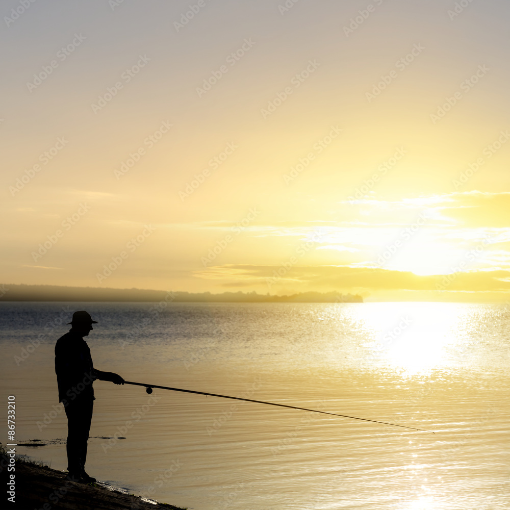 evening fishing scene