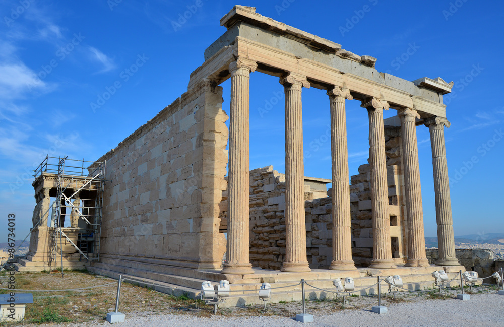 Temple de l'Erechteion sur la colline de l'Acropole