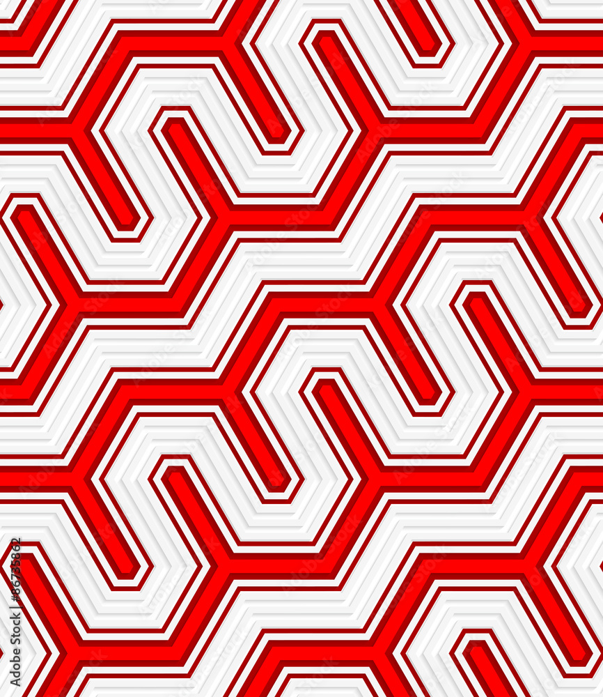 3D colored red diagonal fence 3D colored red diagonal fence