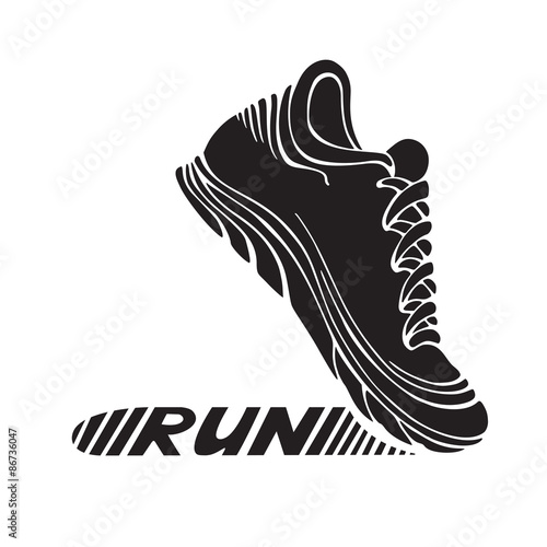 Running sport shoe symbol.