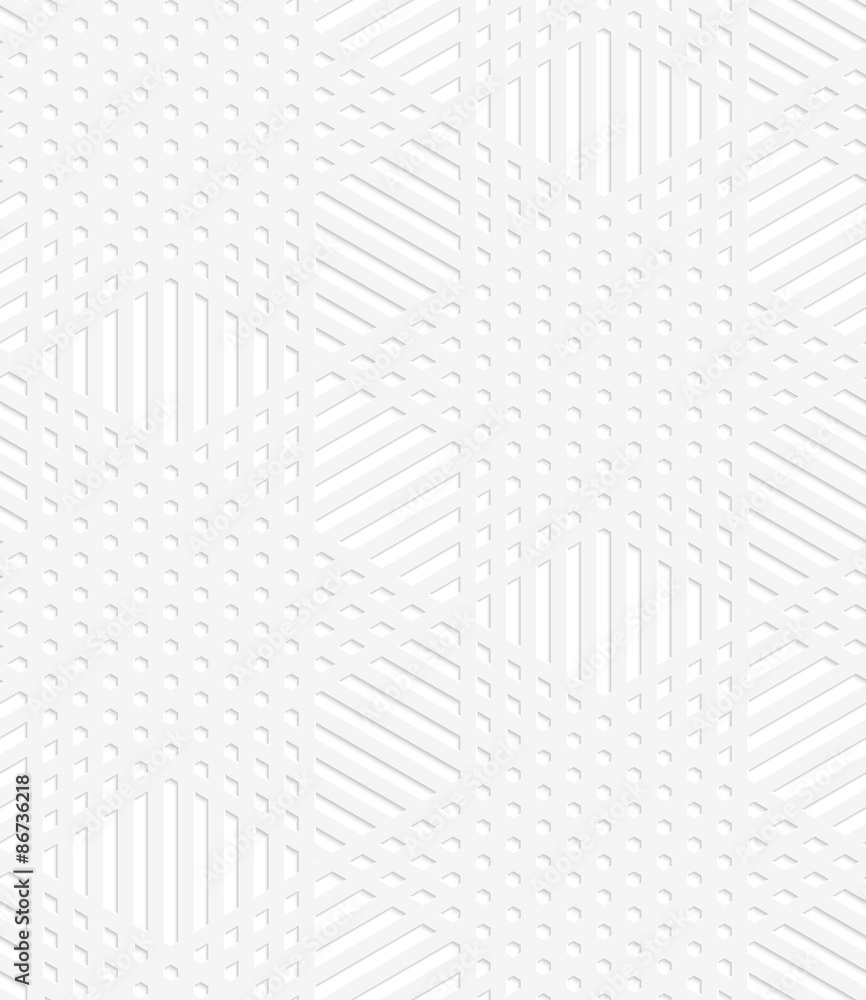 3D white perforated striped stars 3D white perforated striped stars