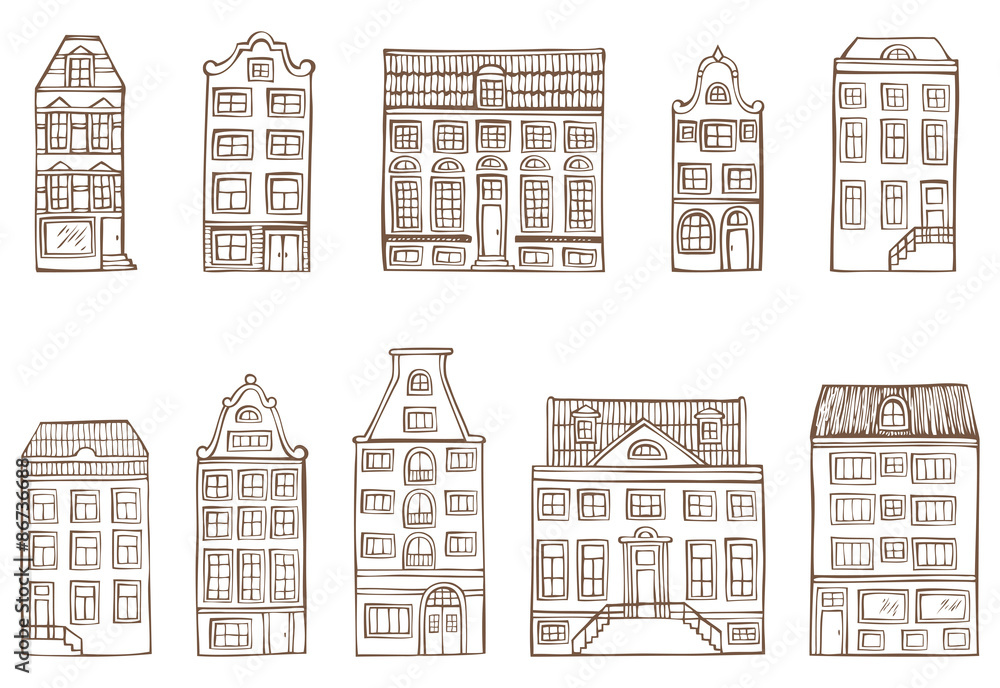 Sketch houses.