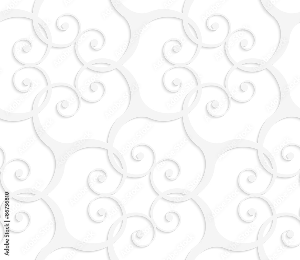 3D white swirls grid