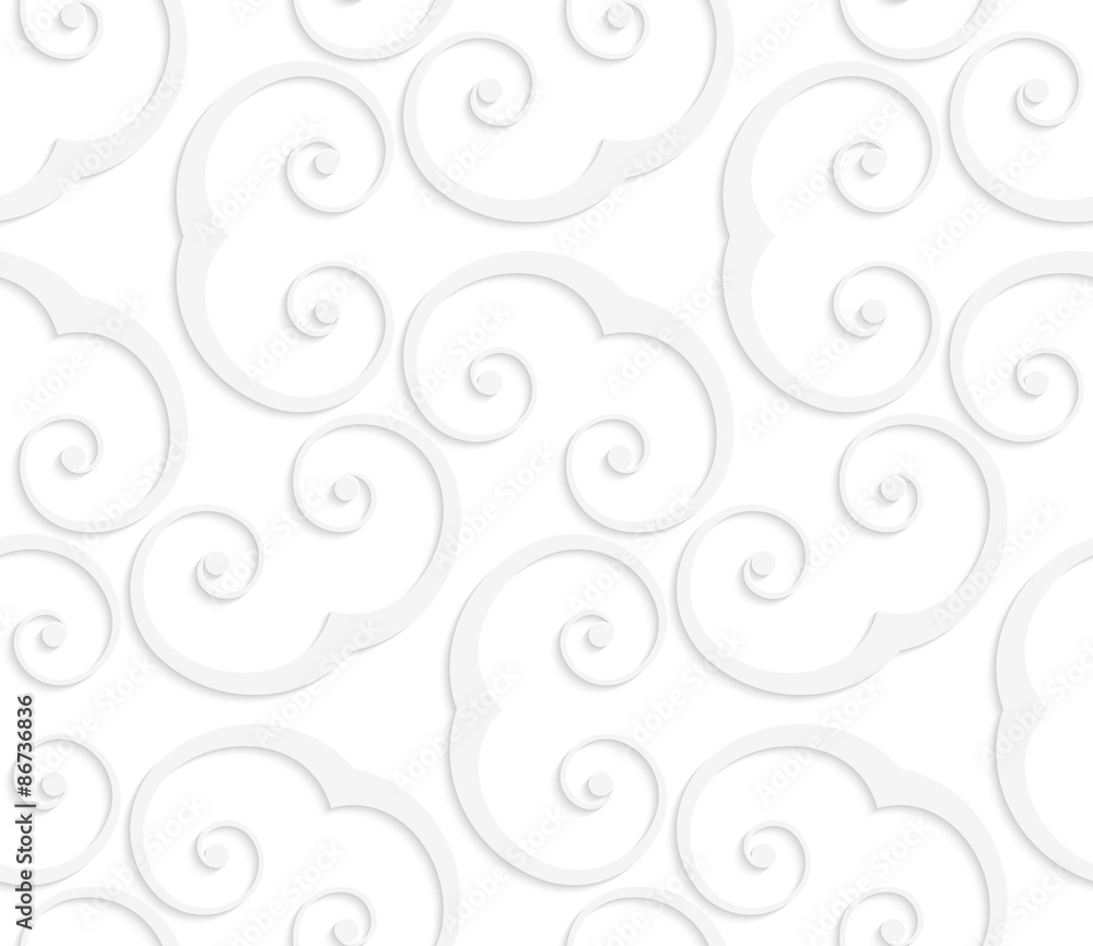 3D white swirly u shapes 3D white swirly u shapes