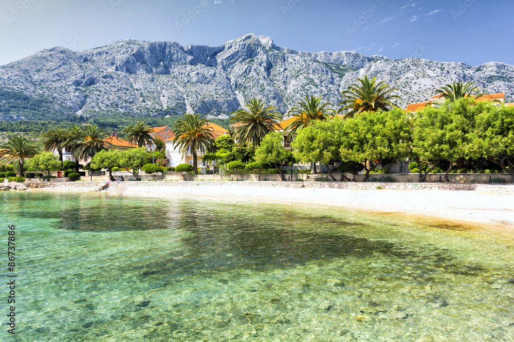 town Orebić on Peljesac peninsula in south Dalmatia, Croatia